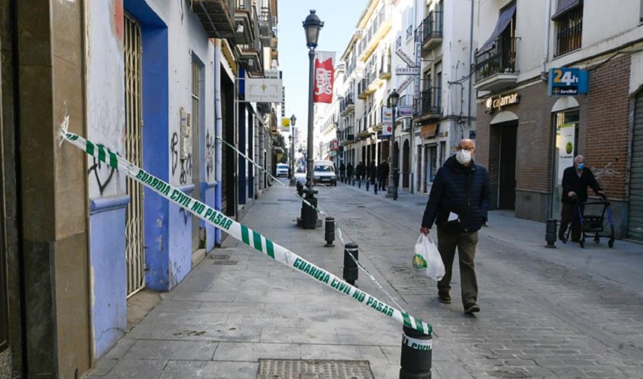 Una calle de Santa Fe tras los efectos de los terremotos.